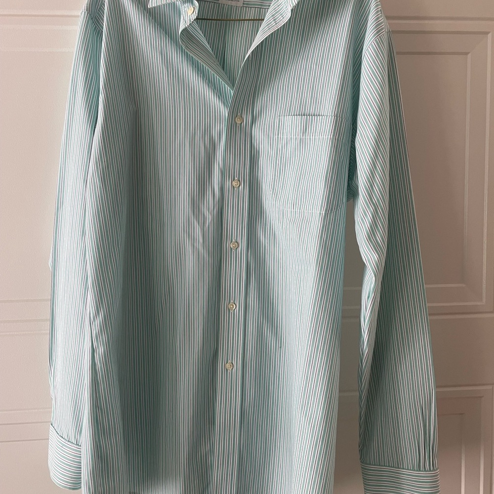 Brooks Brothers NON-IRON REGENT FIT SPLIT STRIPE DRESS SHIRT